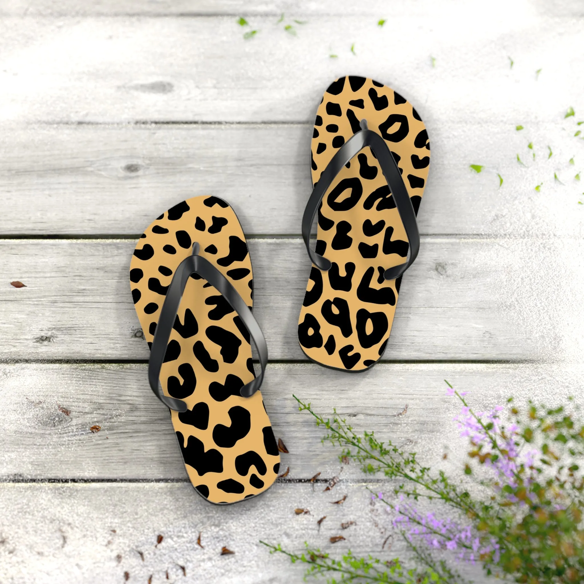 Cheetah Flip Flops - Trendy Summer Footwear for Beach and Casual Outings