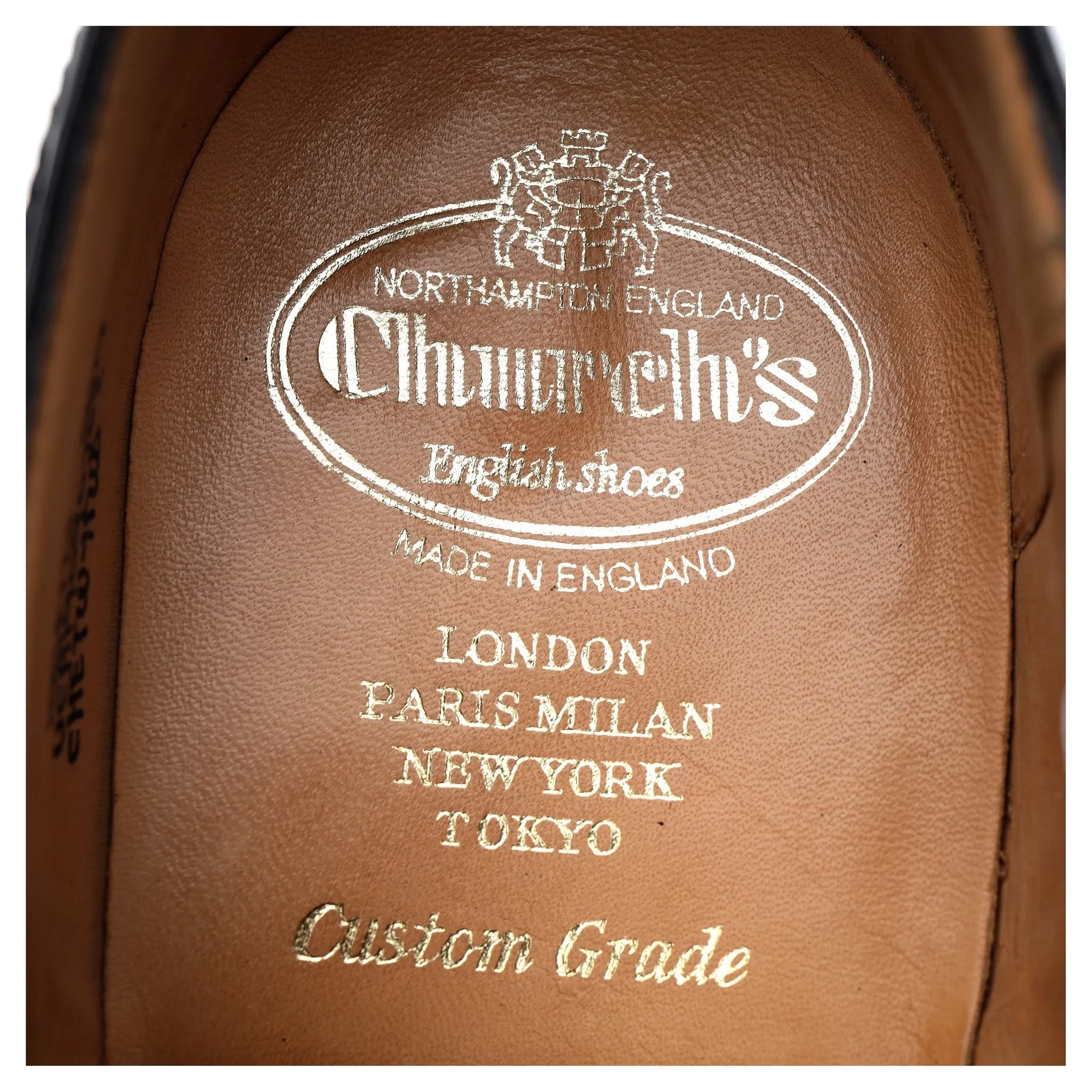 'Chetwynd' Black Leather Oxford Brogues UK 10.5 F