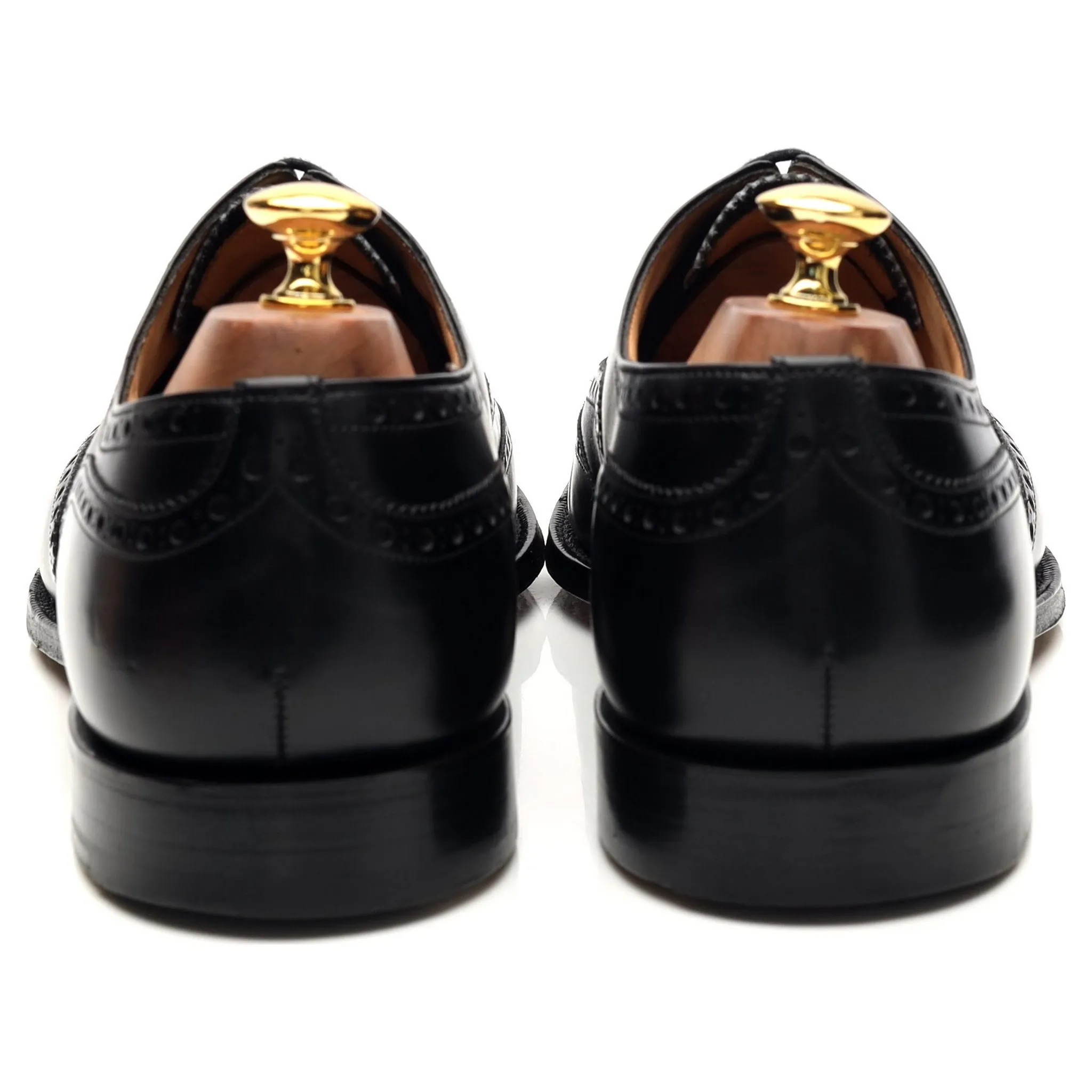 'Chetwynd' Black Leather Oxford Brogues UK 10.5 F