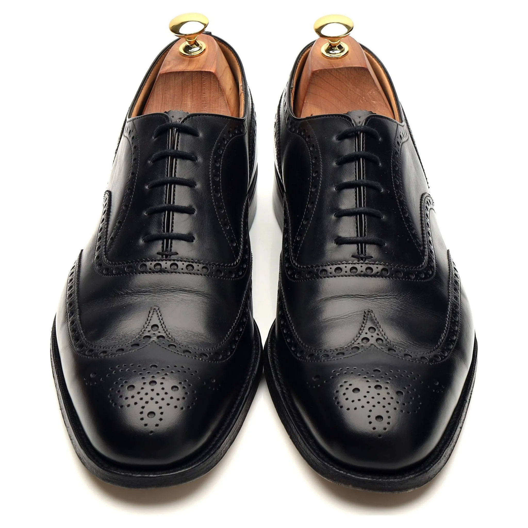 'Chetwynd' Black Leather Oxford Brogues UK 10.5 F