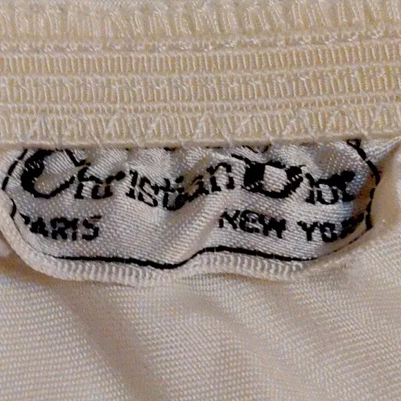 Christian Dior Lace Trimmed Back-Slit Half Slip, Cream |M
