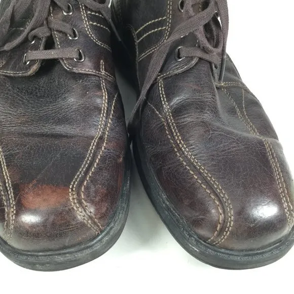 Clarks Leather Oxford Shoes Brown Size 11 Wide