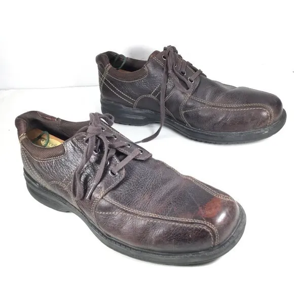 Clarks Leather Oxford Shoes Brown Size 11 Wide