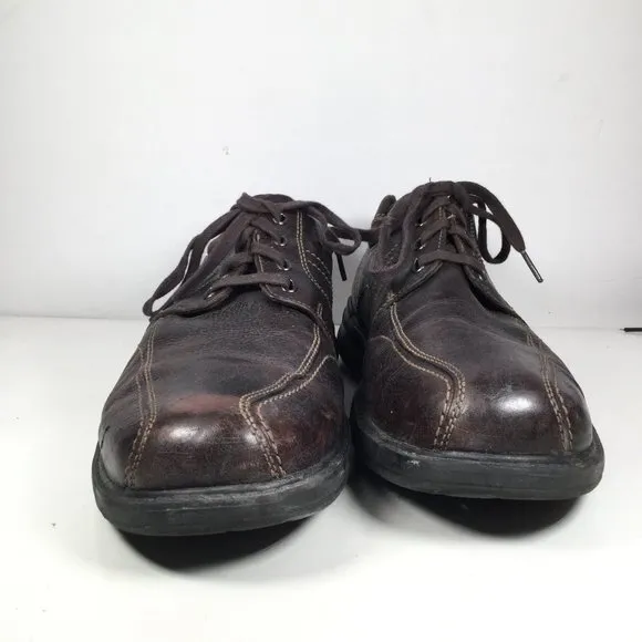 Clarks Leather Oxford Shoes Brown Size 11 Wide