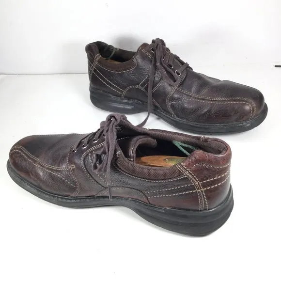 Clarks Leather Oxford Shoes Brown Size 11 Wide