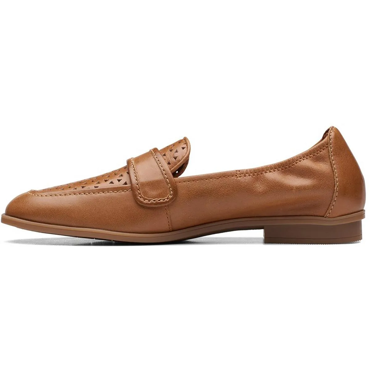 Clarks Womens Lyrical Way Leather Slip-On Loafers