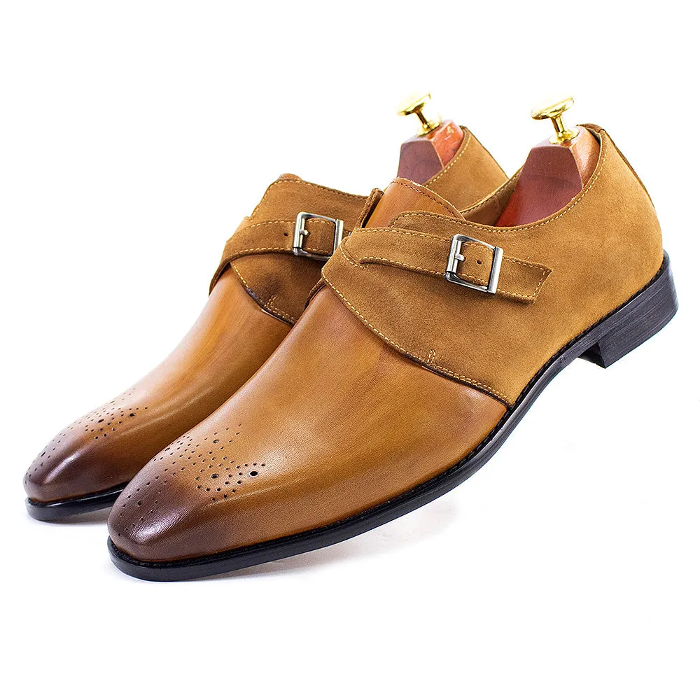 Classic Brogue Genuine Leather Men Dress Shoes