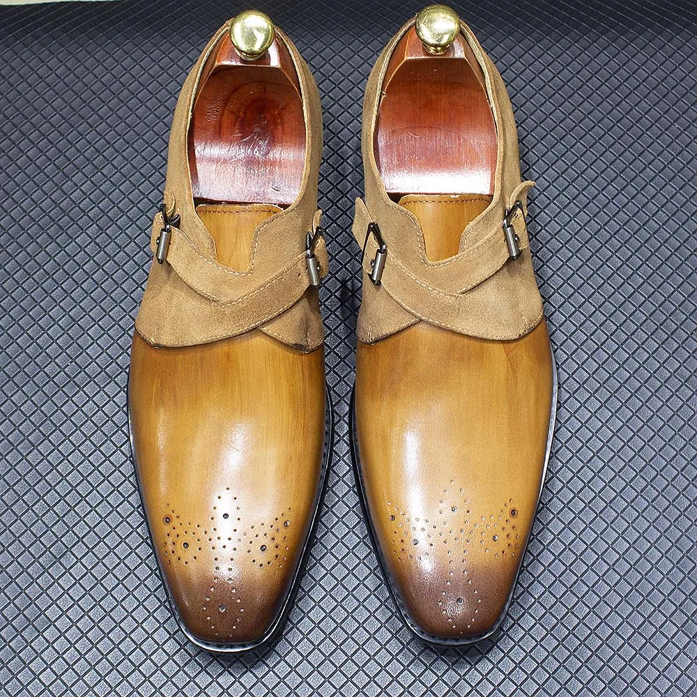 Classic Brogue Genuine Leather Men Dress Shoes