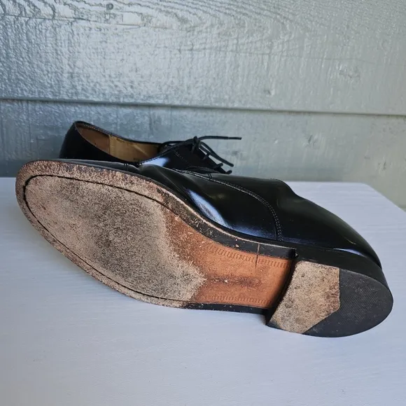 Cole Haan Caldwell Cap Toe Black Leather Oxford Lace-Up Shoes Men's Size: 10.5D