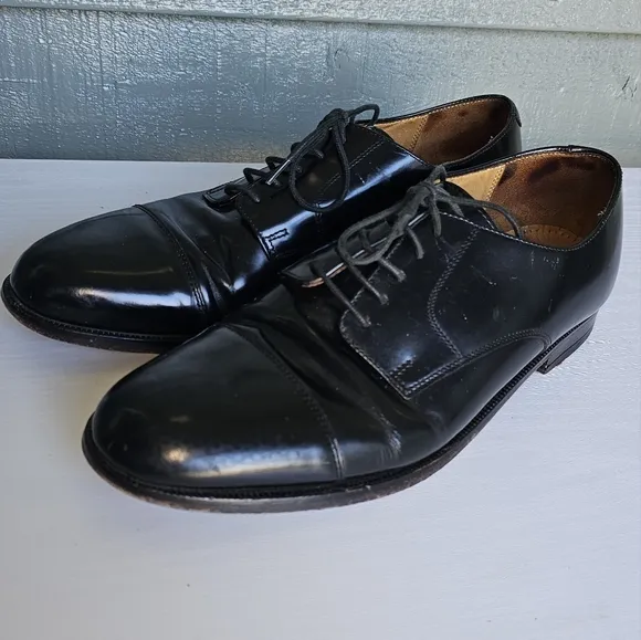 Cole Haan Caldwell Cap Toe Black Leather Oxford Lace-Up Shoes Men's Size: 10.5D