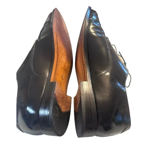 Cole Haan Lenox 02701 Classic Lace Up 100% Leather Stacked Heel Rubber Sole