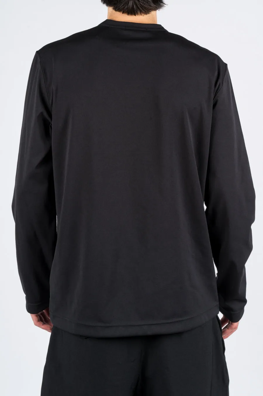 COMME DES GARCONS HOMME PLUS LOGO APPLIQUE LS TSHIRT BLACK
