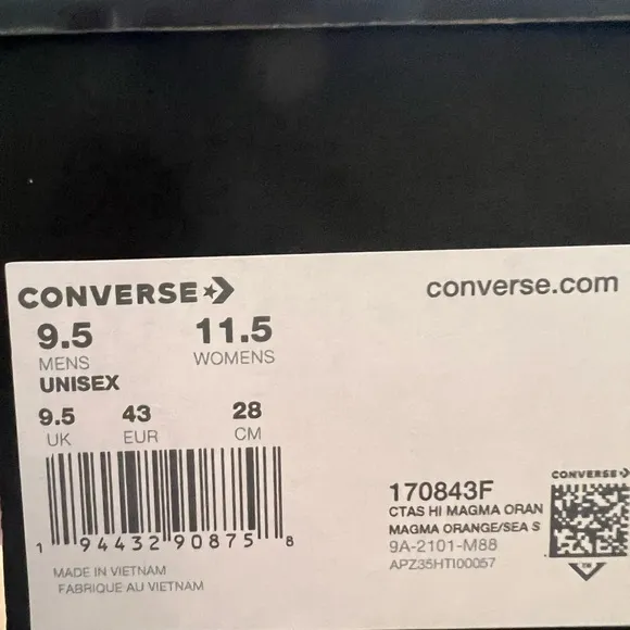 CONVERSE CTAS HI MAGMA ORANGE