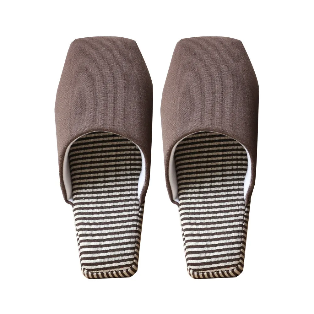 Cotton Striped Soft Sole Men's Slippers