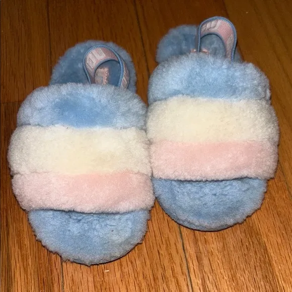 Cozy Fuzzy Striped Slippers