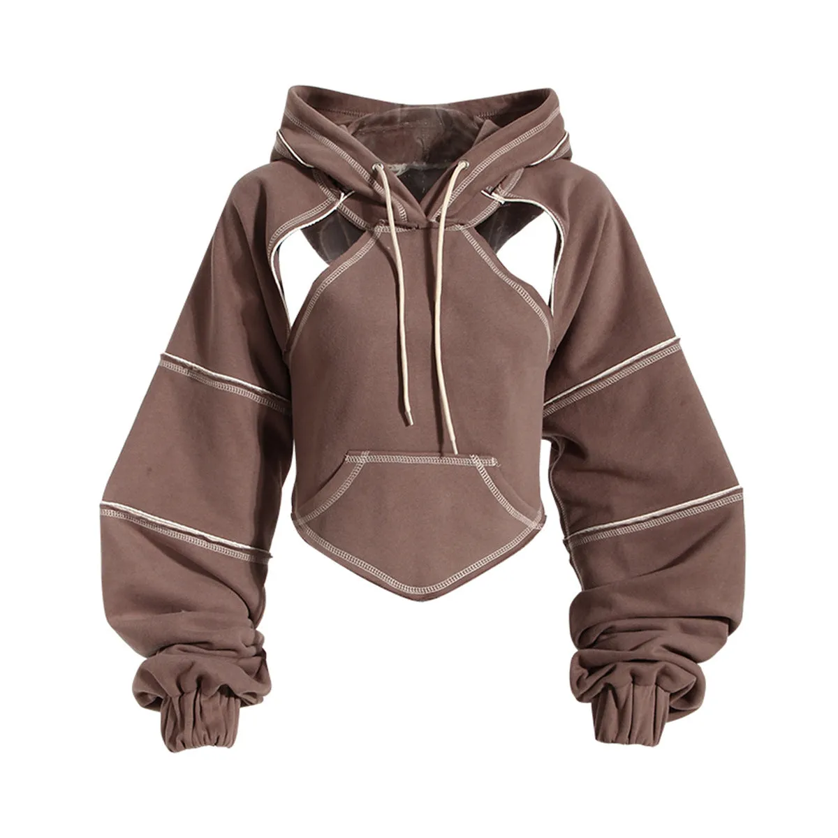 Cropped Hoodie Waistcoat