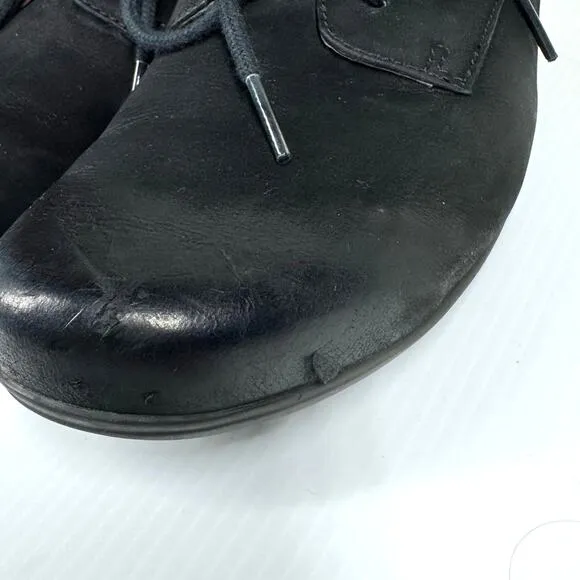 DANSKO Finola Oxford Size EU 39 / Women 8.5  Black Leather Academia Witchy Goth