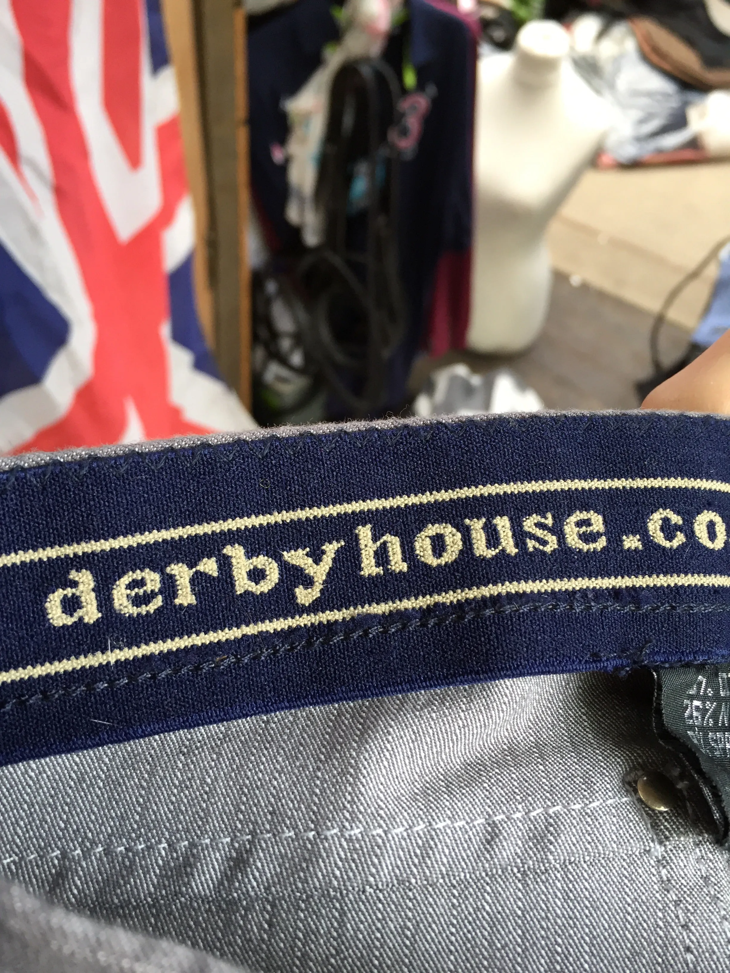 Derby House grey jodhpurs size: 32 (FREE POSTAGE)