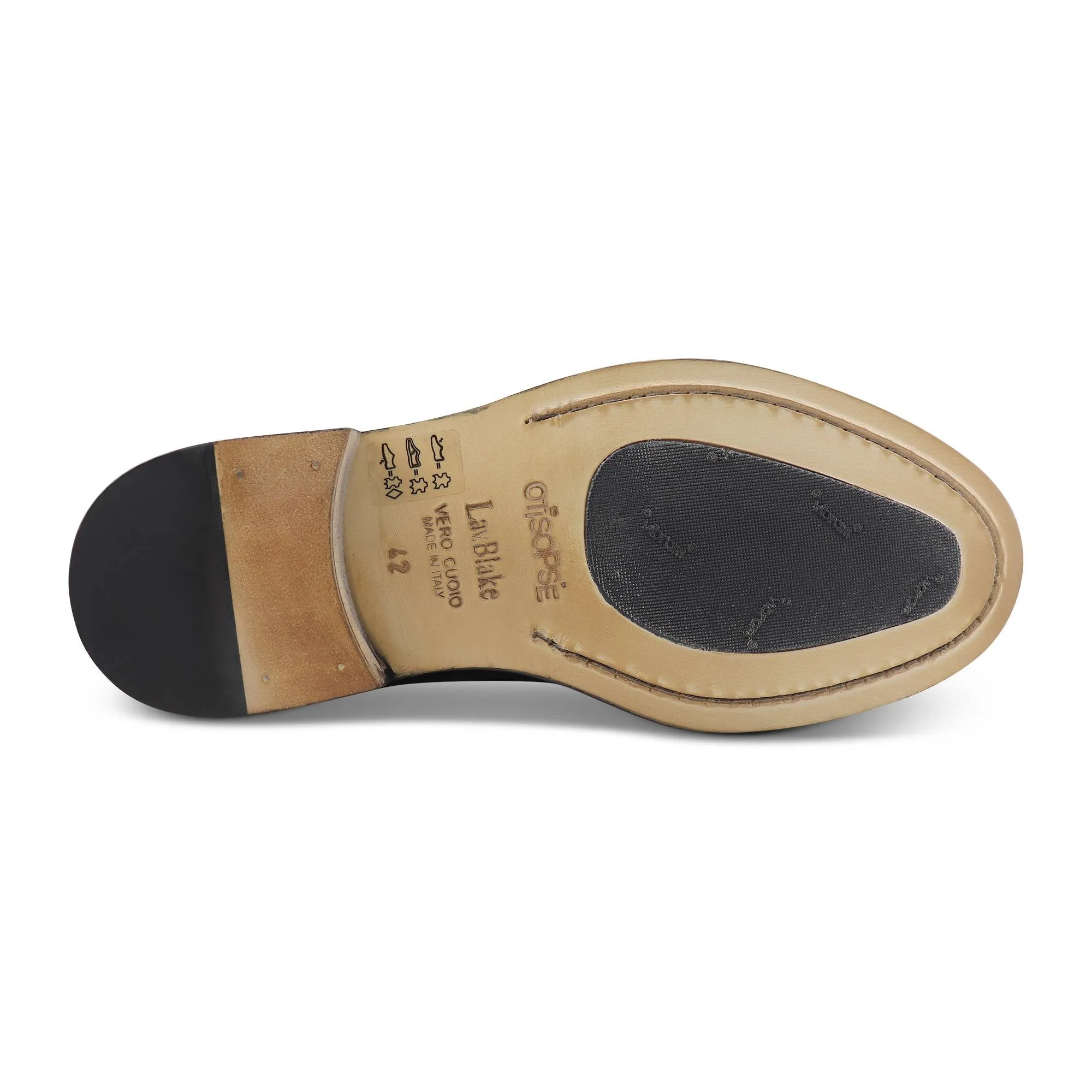 Derby nero in pelle spazzolata