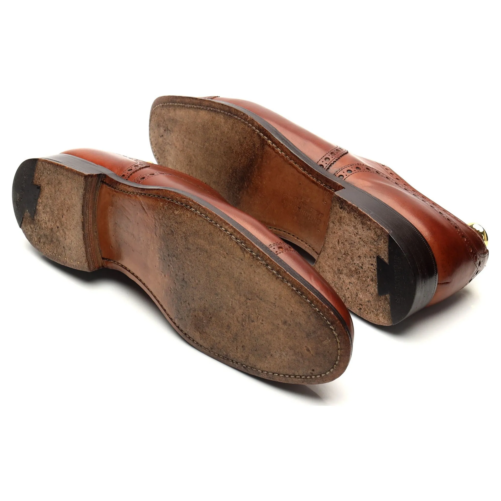 'Diplomat' Tan Brown Leather Oxford Brogue UK 9 G