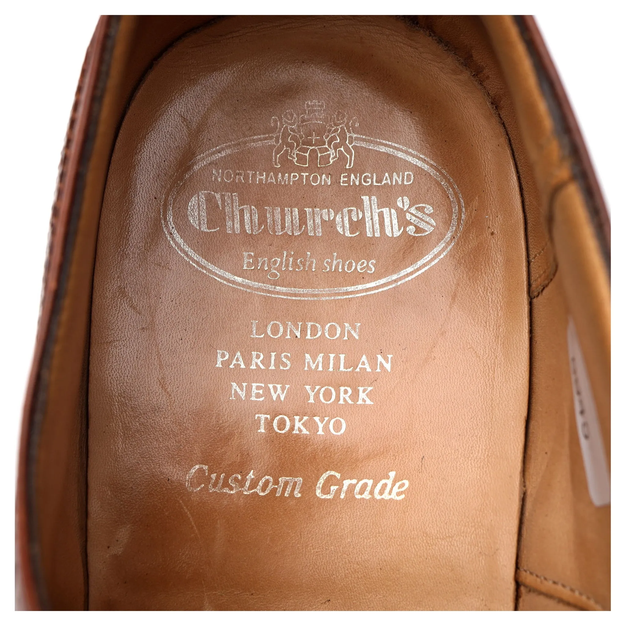 'Diplomat' Tan Brown Leather Oxford Brogue UK 9 G