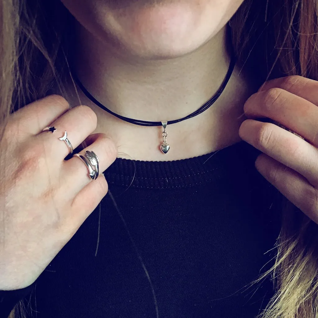 direction // sterling silver adjustable arrow ring