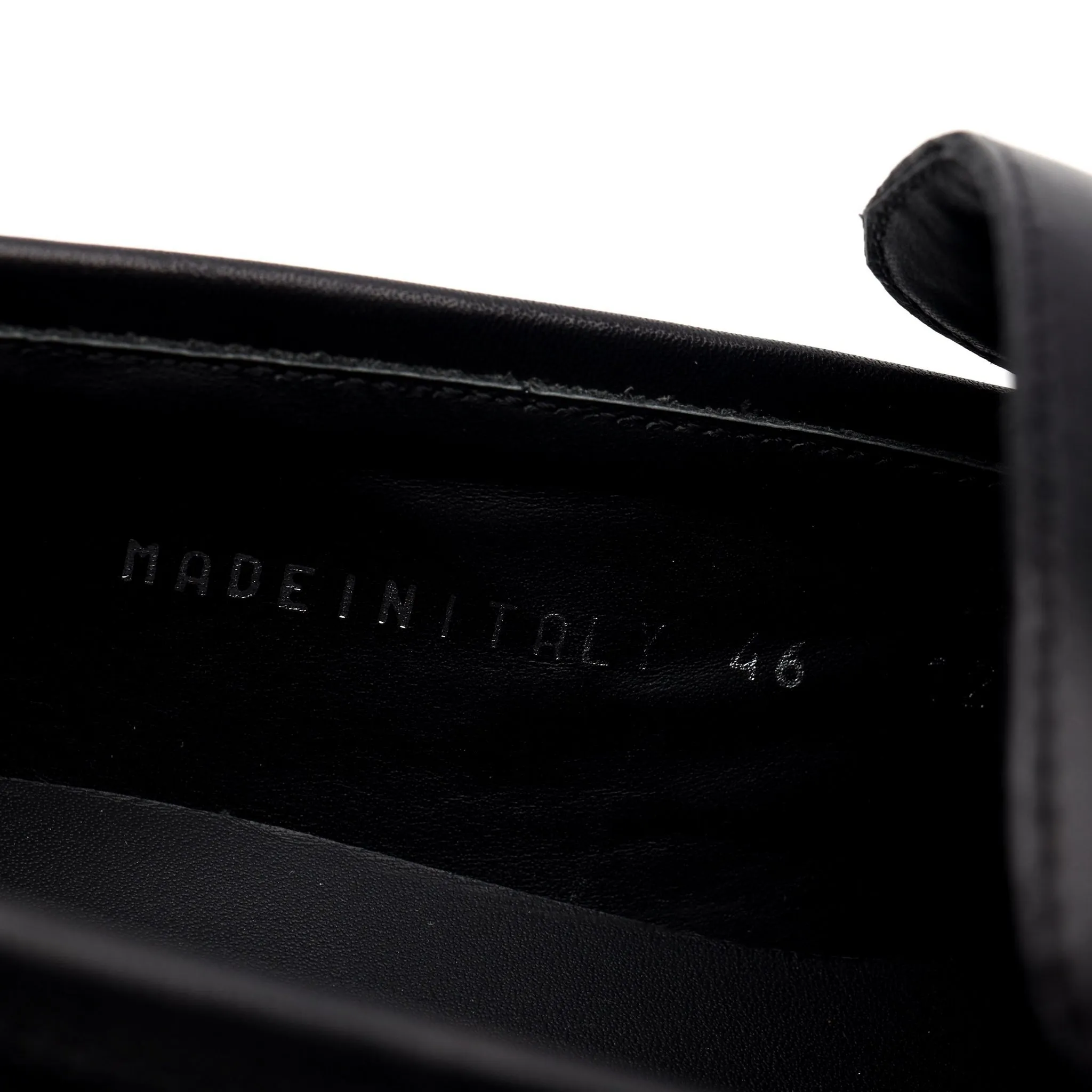 'Downing' Black Leather Loafers UK 12 G