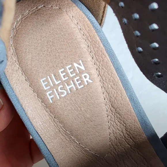 EILEEN FISHER - Sport Platform Strappy Sandal In Pale Sky Size 8.5