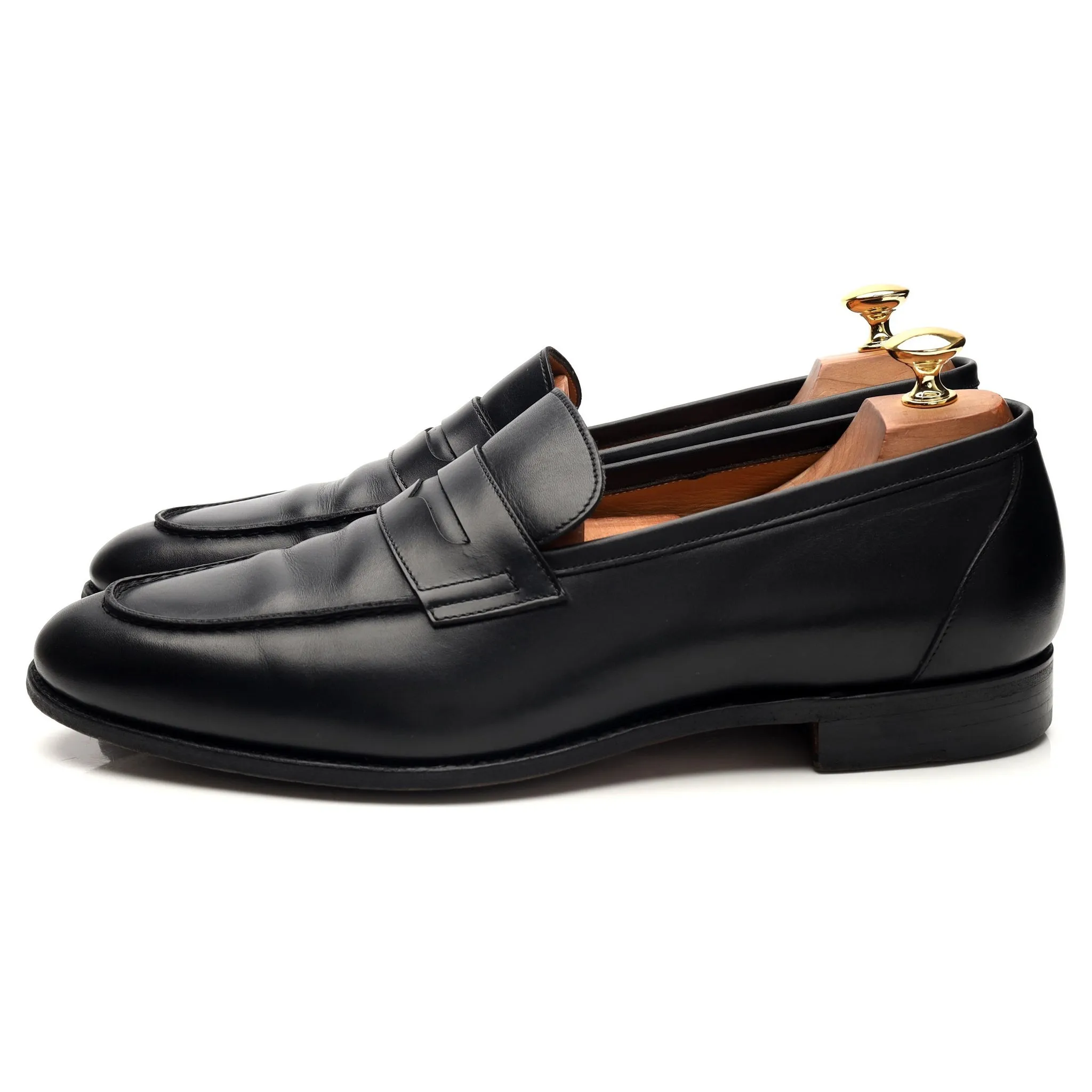 'Elliot 9176' Black Leather Loafers UK 10 E