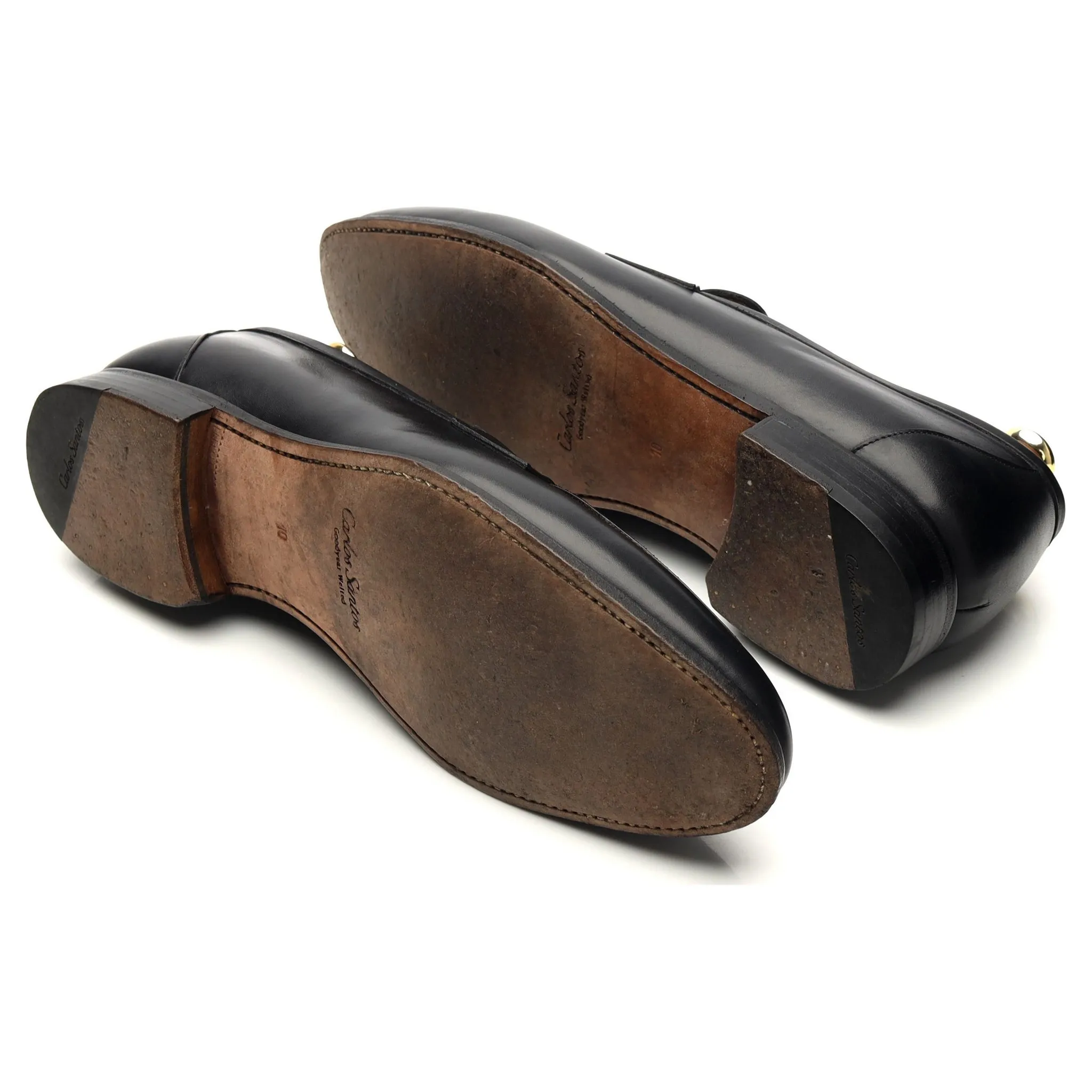 'Elliot 9176' Black Leather Loafers UK 10 E