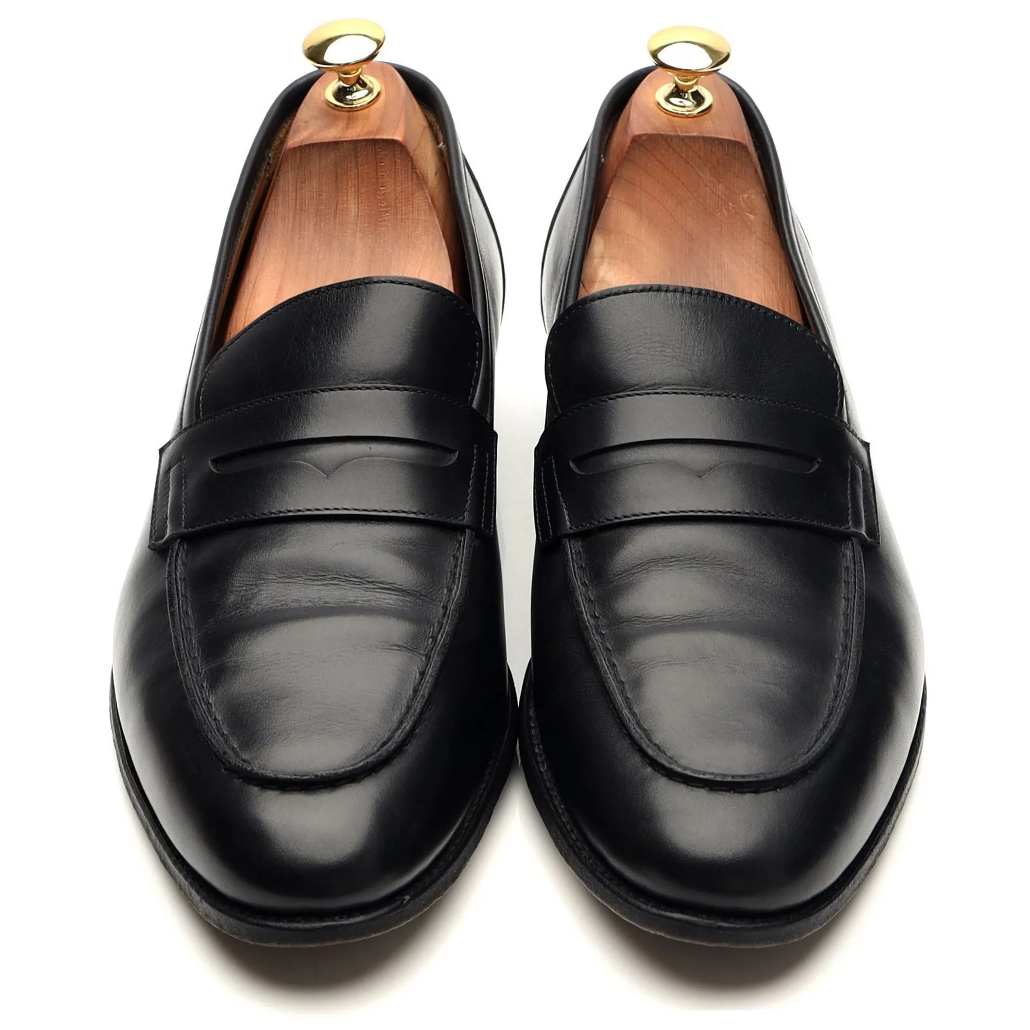 'Elliot 9176' Black Leather Loafers UK 10 E