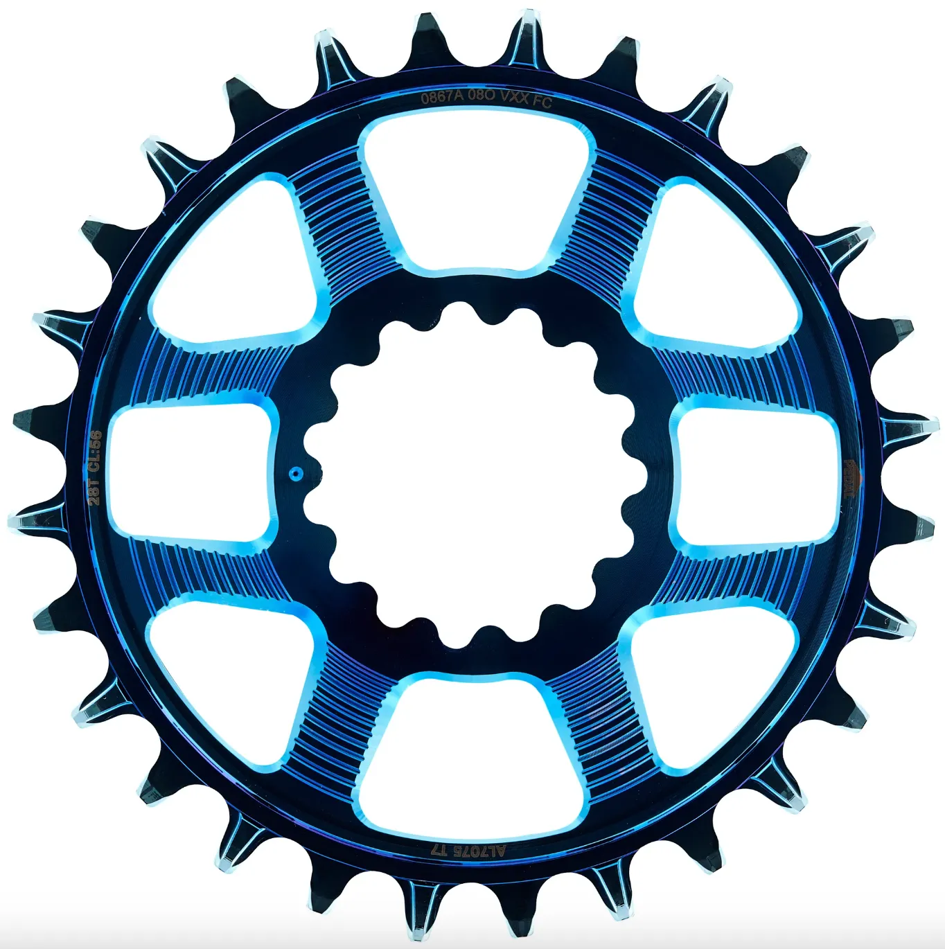 e*thirteen - Helix R Guidering - Direct Mount - 28T - 52/55mm Flip Flop - Shimano/SRAM 11/12s Chain Compatible - Intergalactic