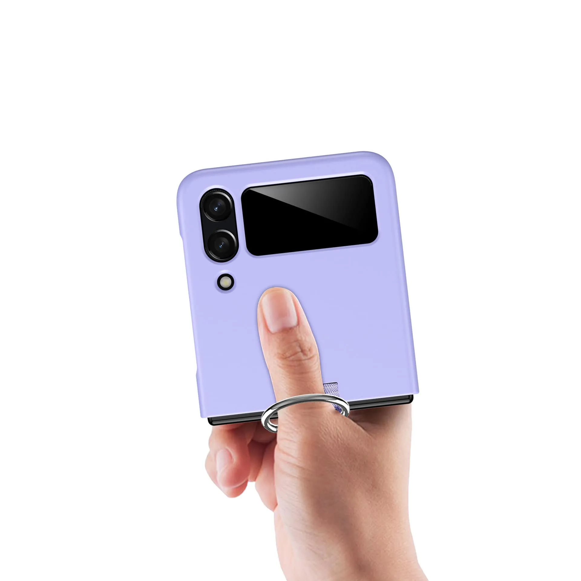 Etui z Ringiem Flip Case do Samsung Galaxy Z Flip 3 - Fioletowy