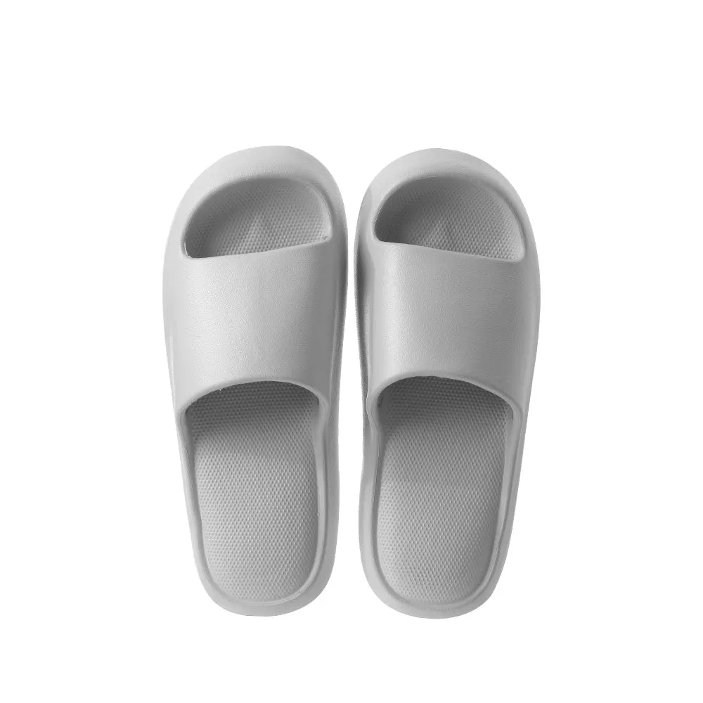 Fasola Thick-Soled Bathroom Slippers, Grey, Size 41/42 - One Pair