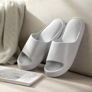 Fasola Thick-Soled Bathroom Slippers, Grey, Size 41/42 - One Pair