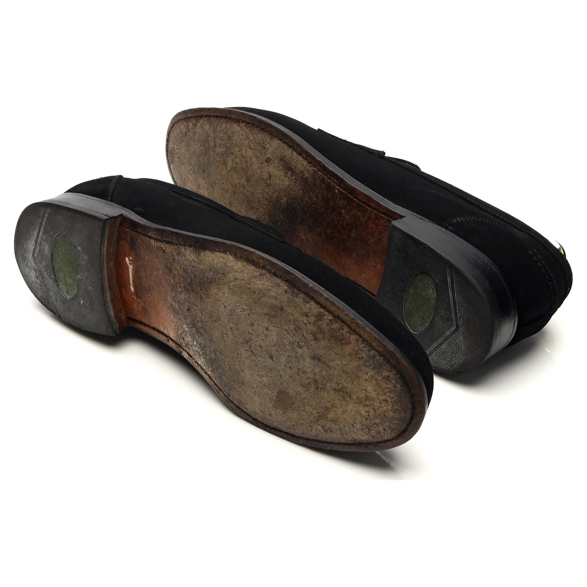 'Finsbury' Black Suede Loafers UK 10 EX