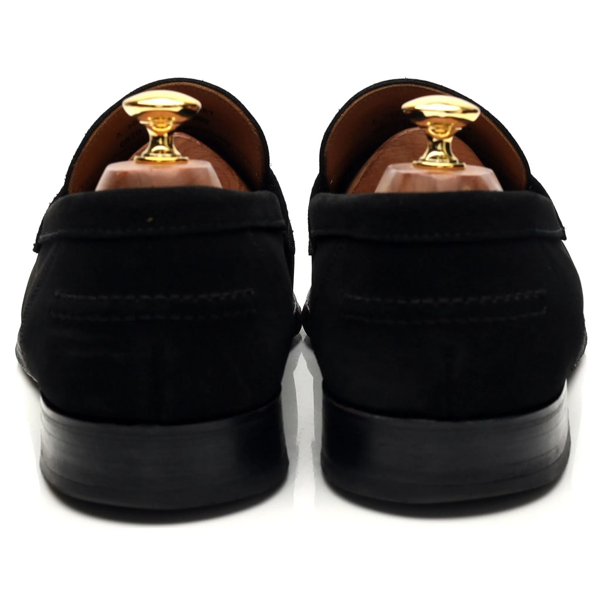 'Finsbury' Black Suede Loafers UK 10 EX
