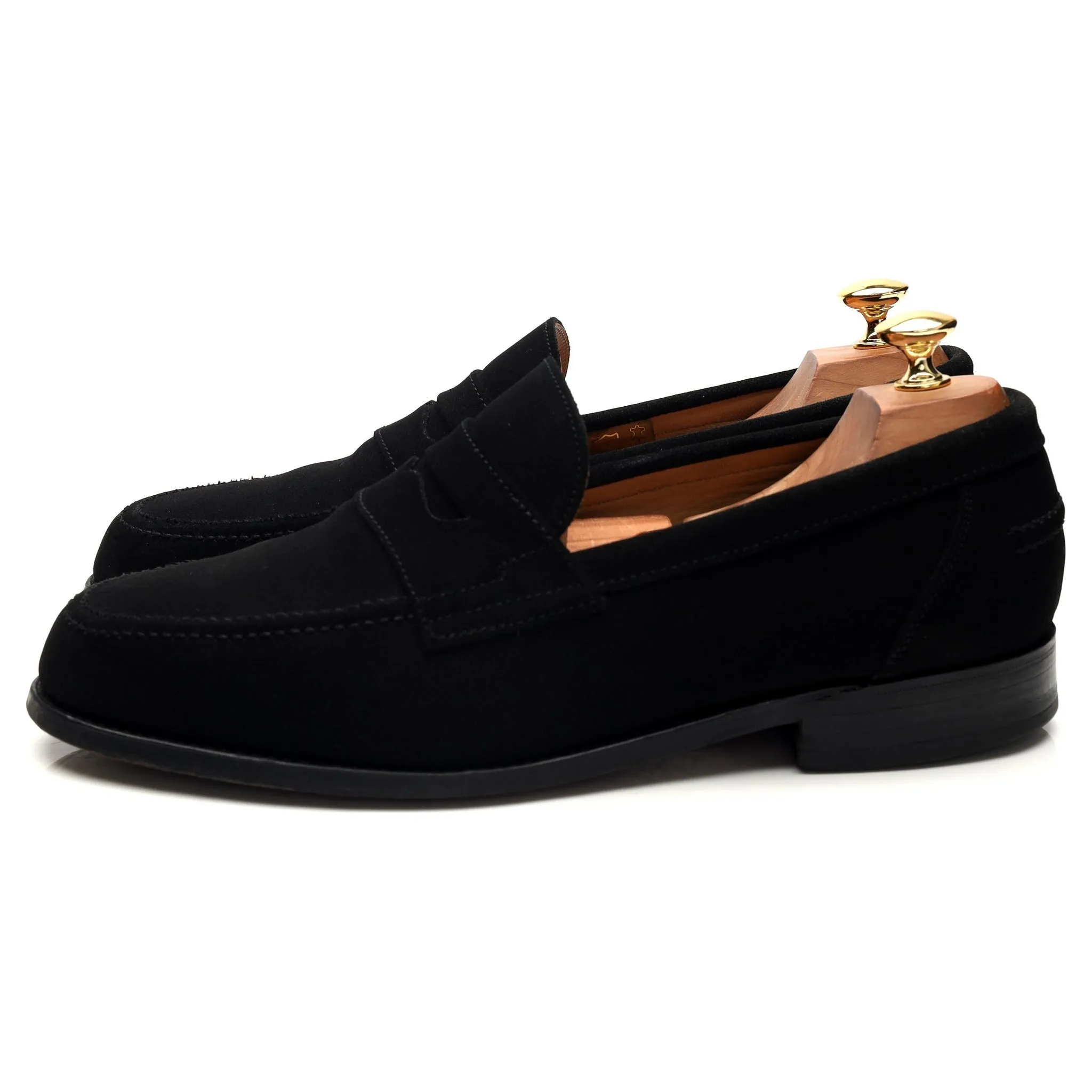 'Finsbury' Black Suede Loafers UK 10 EX