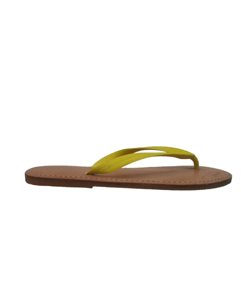 Flip Flop Slipper Yellow/Brown ( 39 )