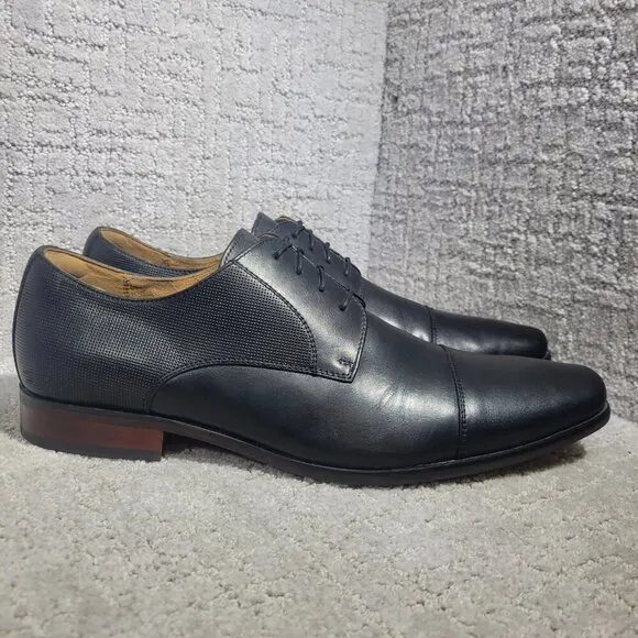 Florsheim Postino Men's Size 13D US Black Leather Oxford Dress Shoes 15149-001