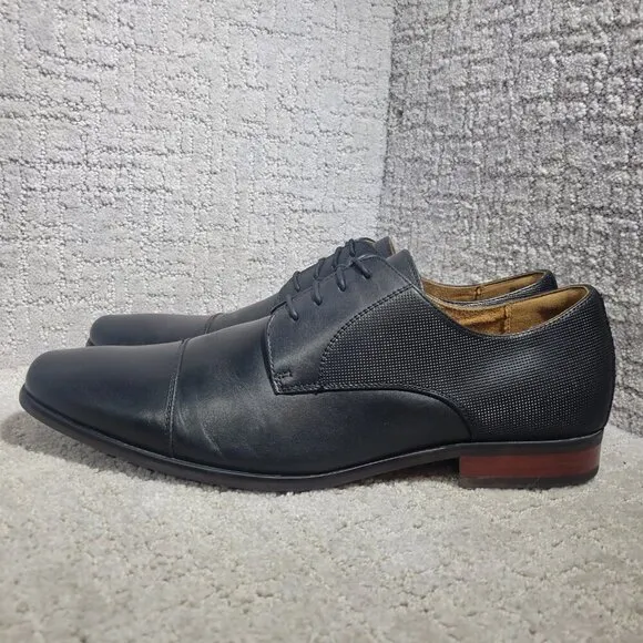 Florsheim Postino Men's Size 13D US Black Leather Oxford Dress Shoes 15149-001