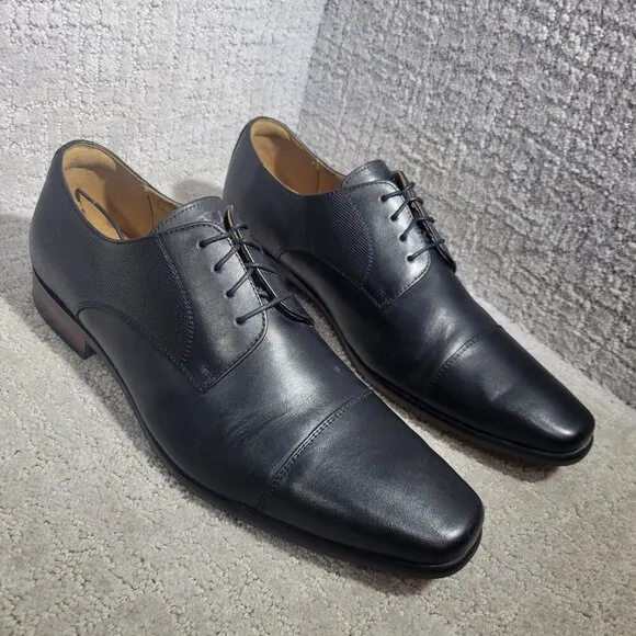 Florsheim Postino Men's Size 13D US Black Leather Oxford Dress Shoes 15149-001