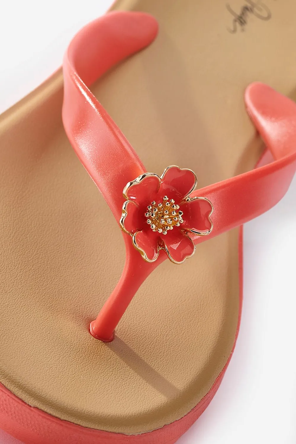 Flower Embellishment Flip Flop