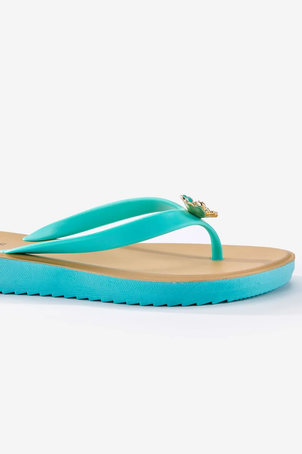 Flower Embellishment Flip Flop