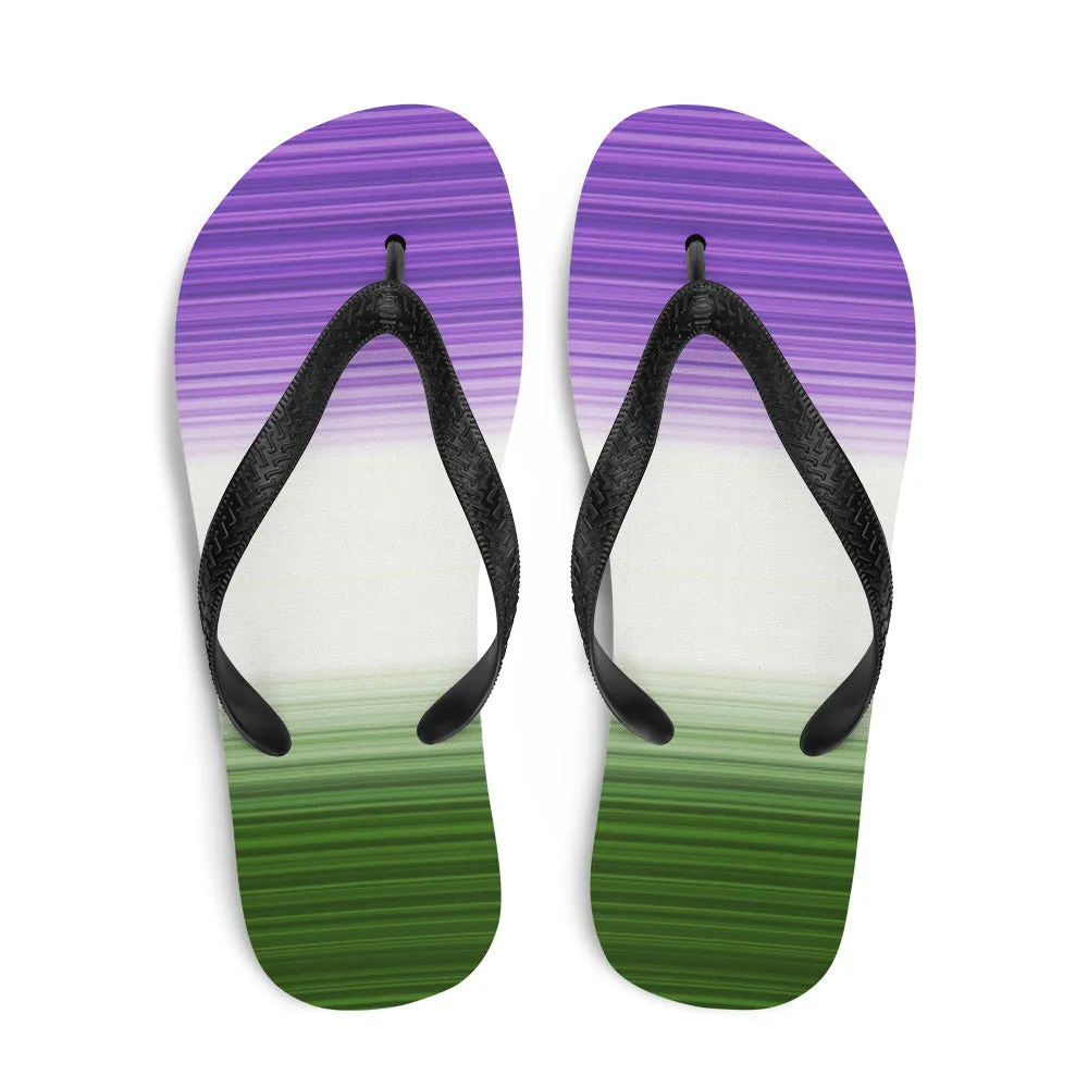Genderqueer Gradient Flip Flops