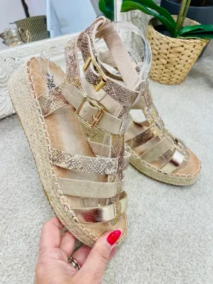 GLADIATOR SMALL WEDGE SANDALS ( H8 502 ) sizes 3 to 8