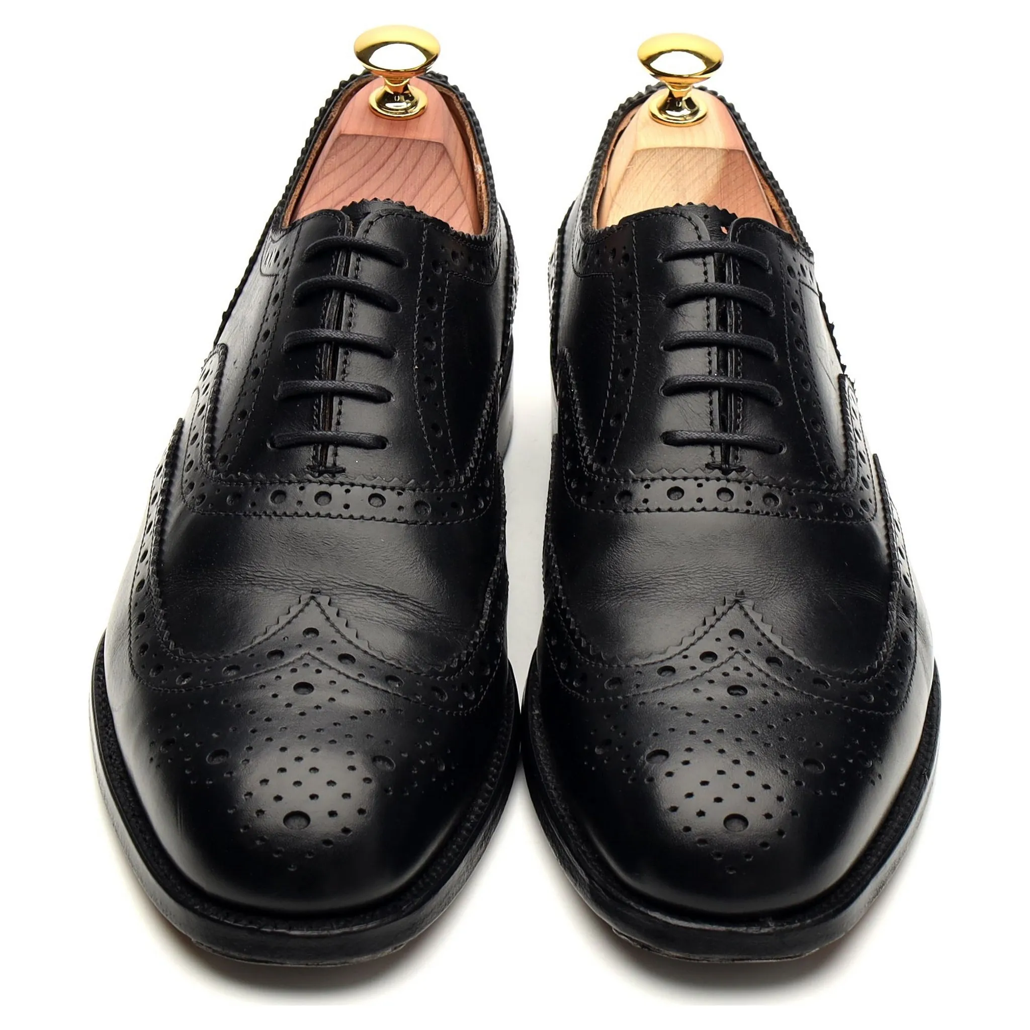 G:One 'Westminster' Black Leather Oxford Brogue UK 7.5 F