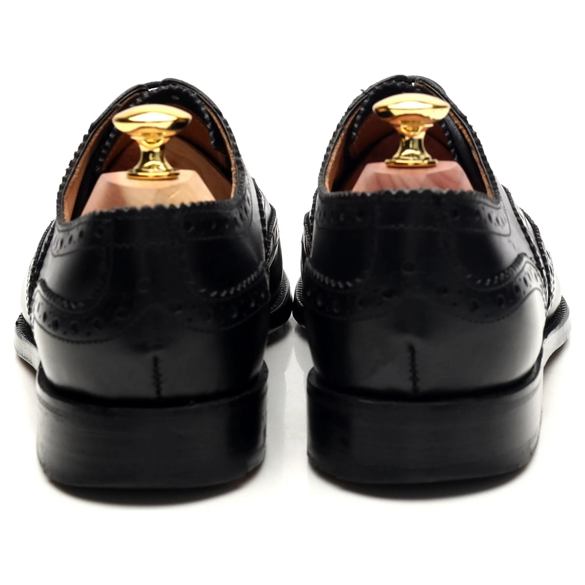 G:One 'Westminster' Black Leather Oxford Brogue UK 7.5 F