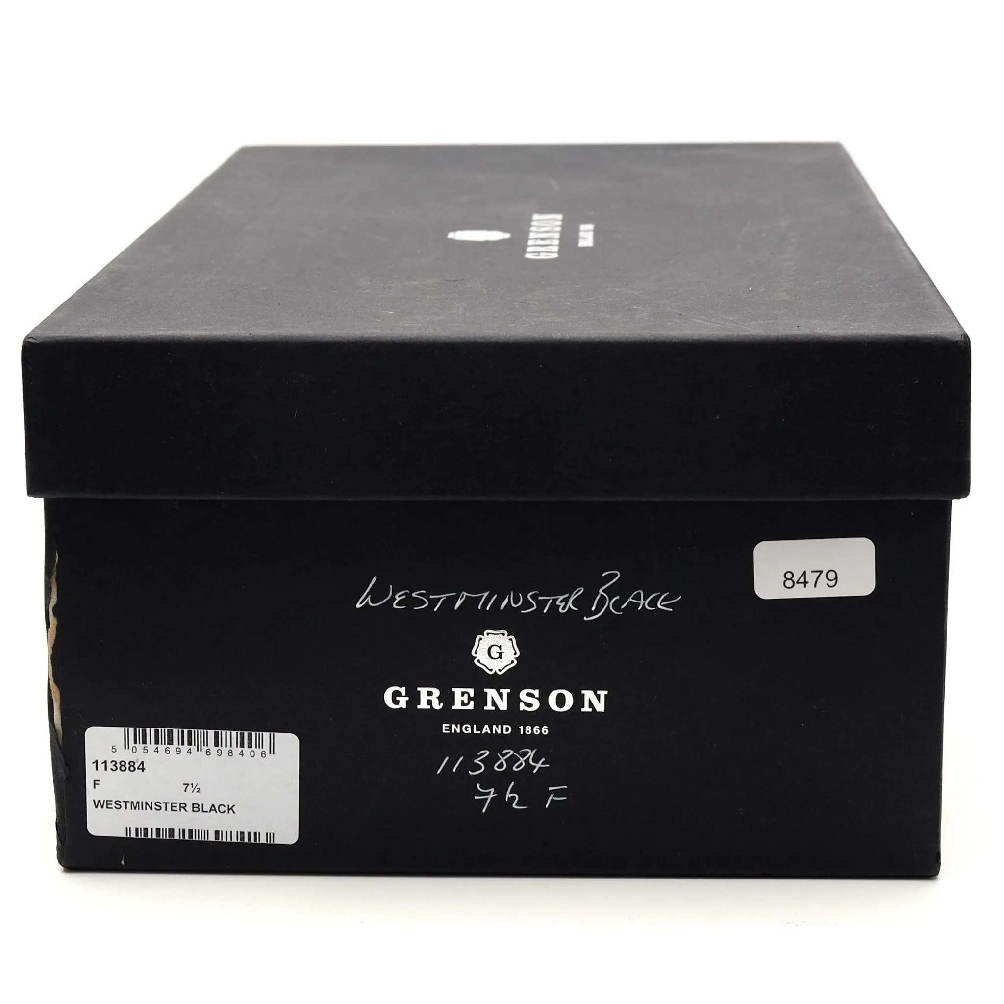 G:One 'Westminster' Black Leather Oxford Brogue UK 7.5 F