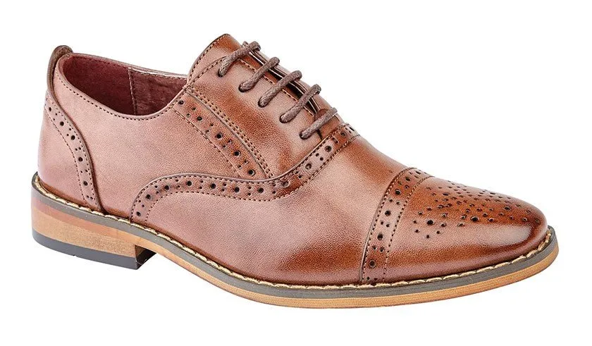 Goor B516B Boys Capped Lace Oxford Brogue Shoe